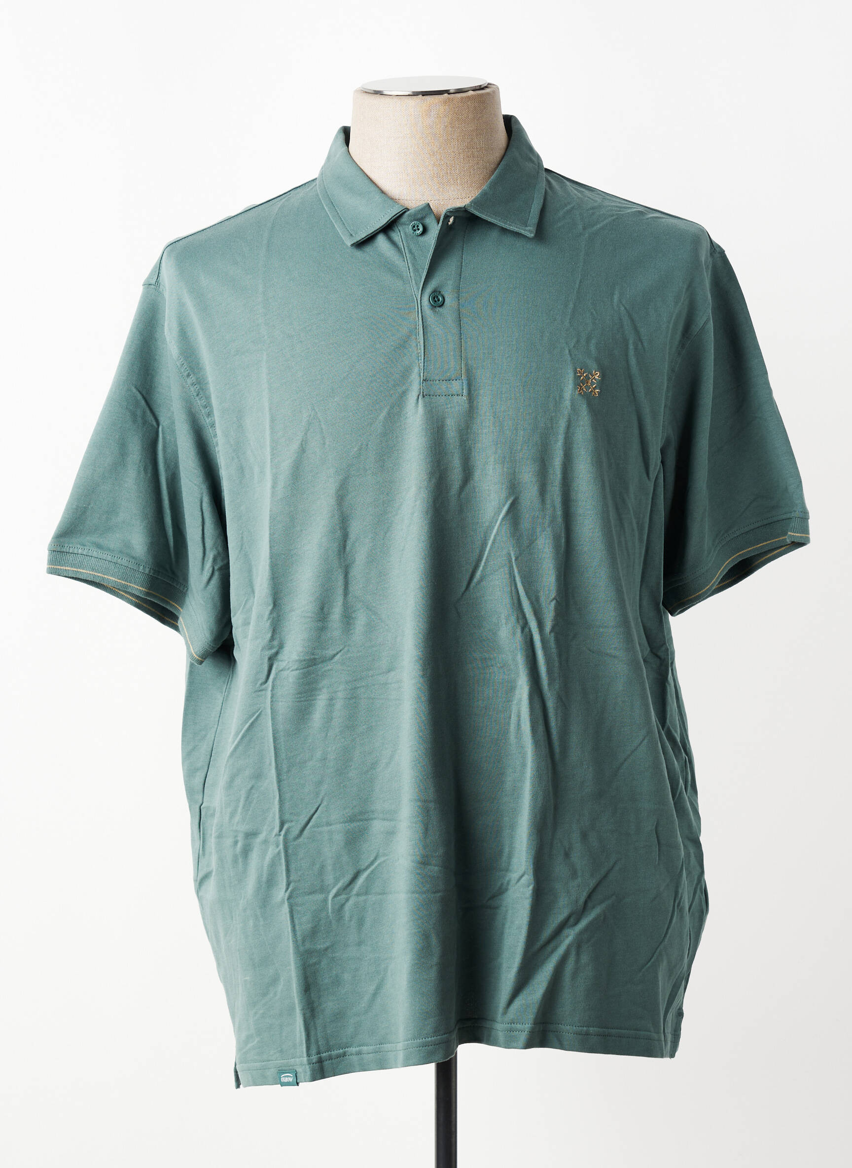 Polo jersey audinys trumpas rankovės žalias OXBOW vyras