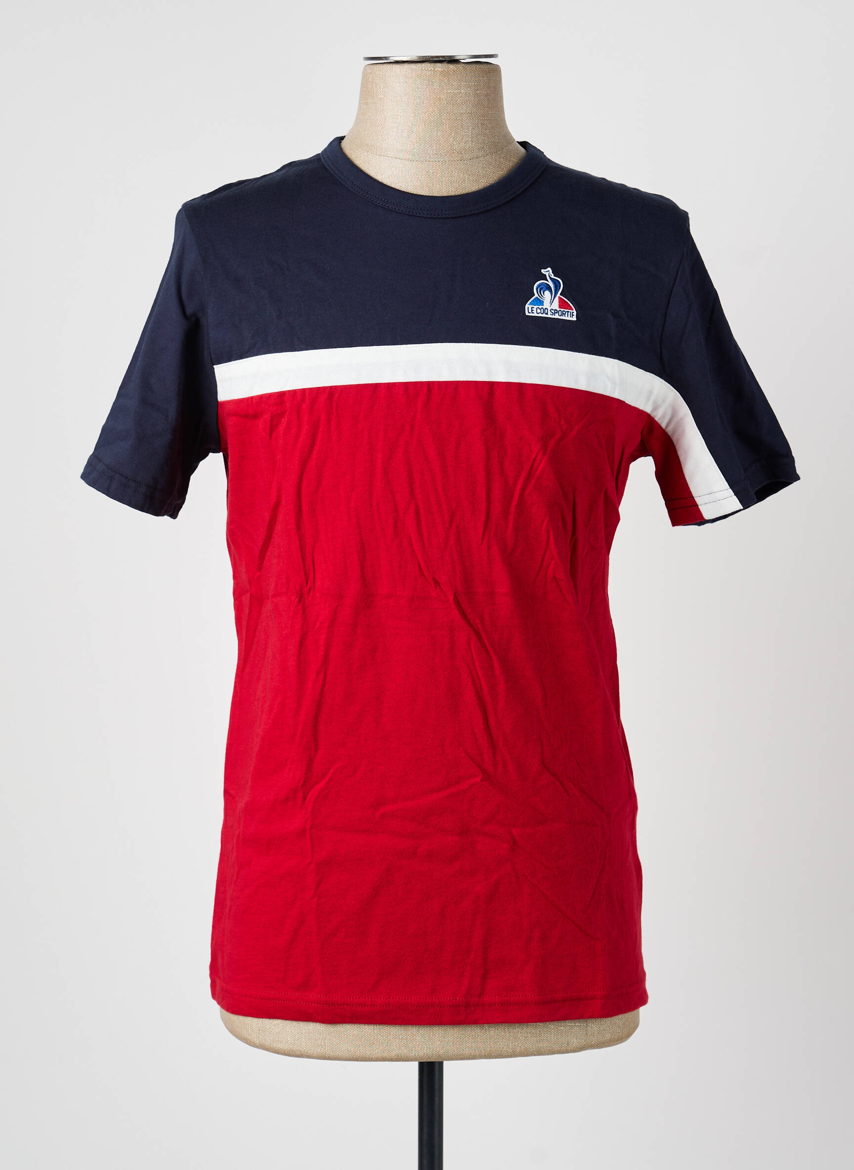 T-marškinys siuvinėjimas trumpas rankovės mėlyna LE COQ SPORTIF vyras