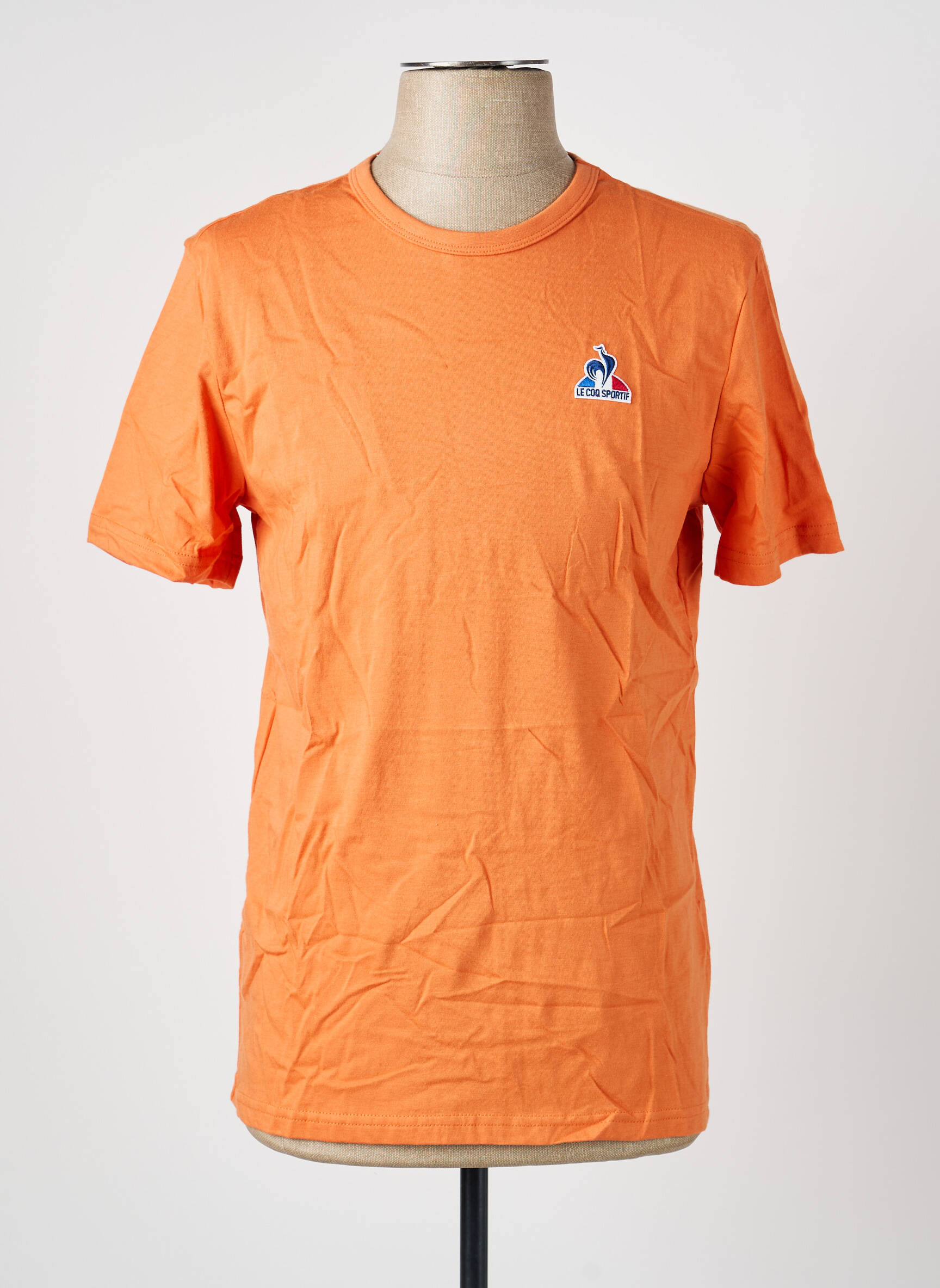 T-marškinys siuvinėjimas trumpas rankovės oranžinė LE COQ SPORTIF vyras