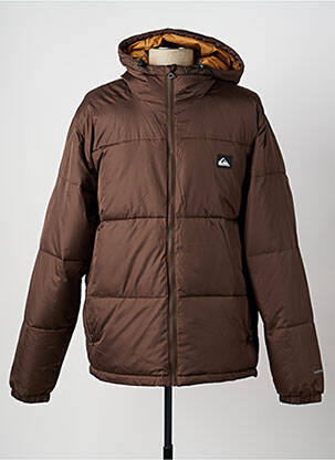 Pūkinė striukė kišenės su gobtuvu rudas QUIKSILVER vyras