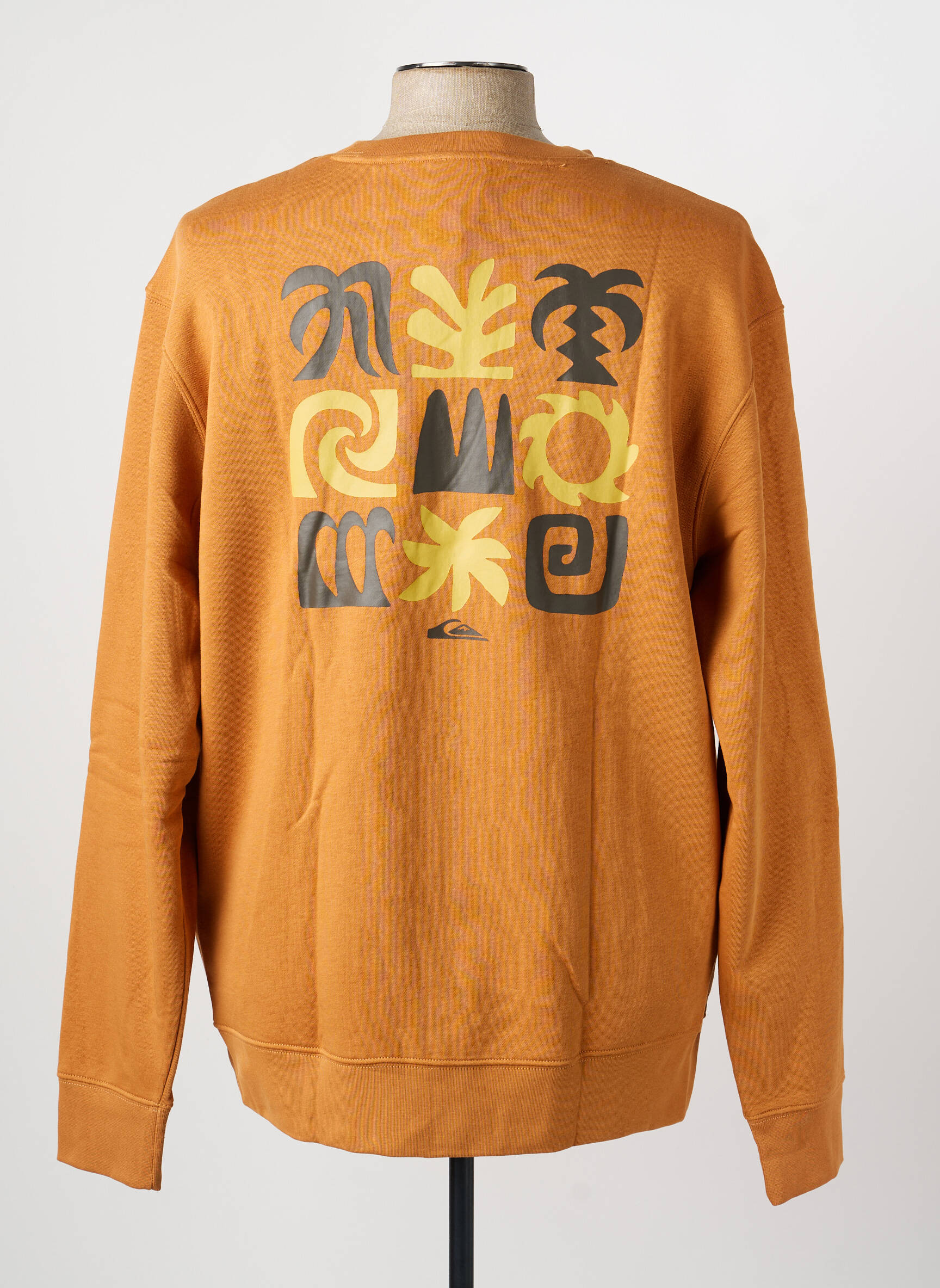 Mikroskopas floqué serigrafija ilgos rankovės rudas QUIKSILVER vyras