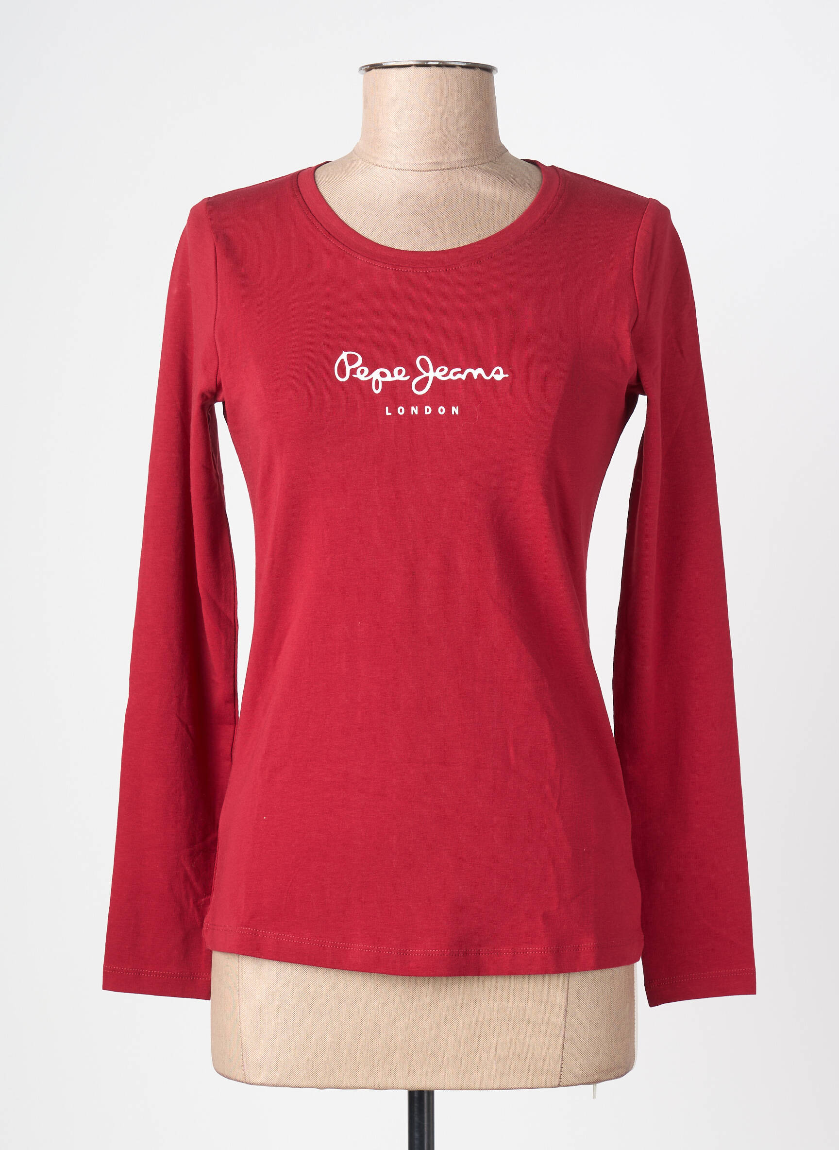 T-marškinys ilgos rankovės ilgos rankovės raudona PEPE JEANS moteris