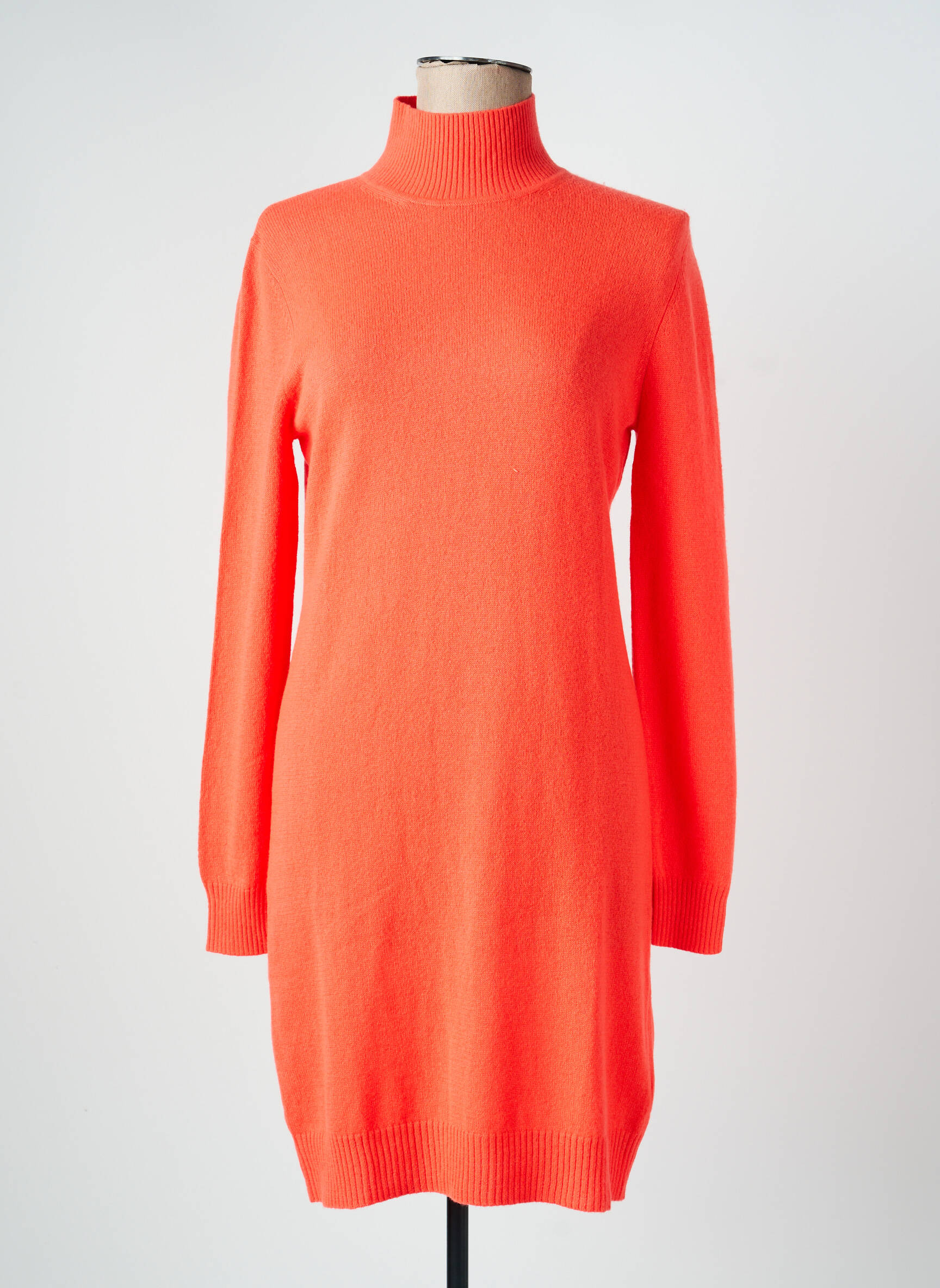 Megztinė suknelė tamprumas ilgos rankovės oranžinė ABSOLUT CASHMERE moteris