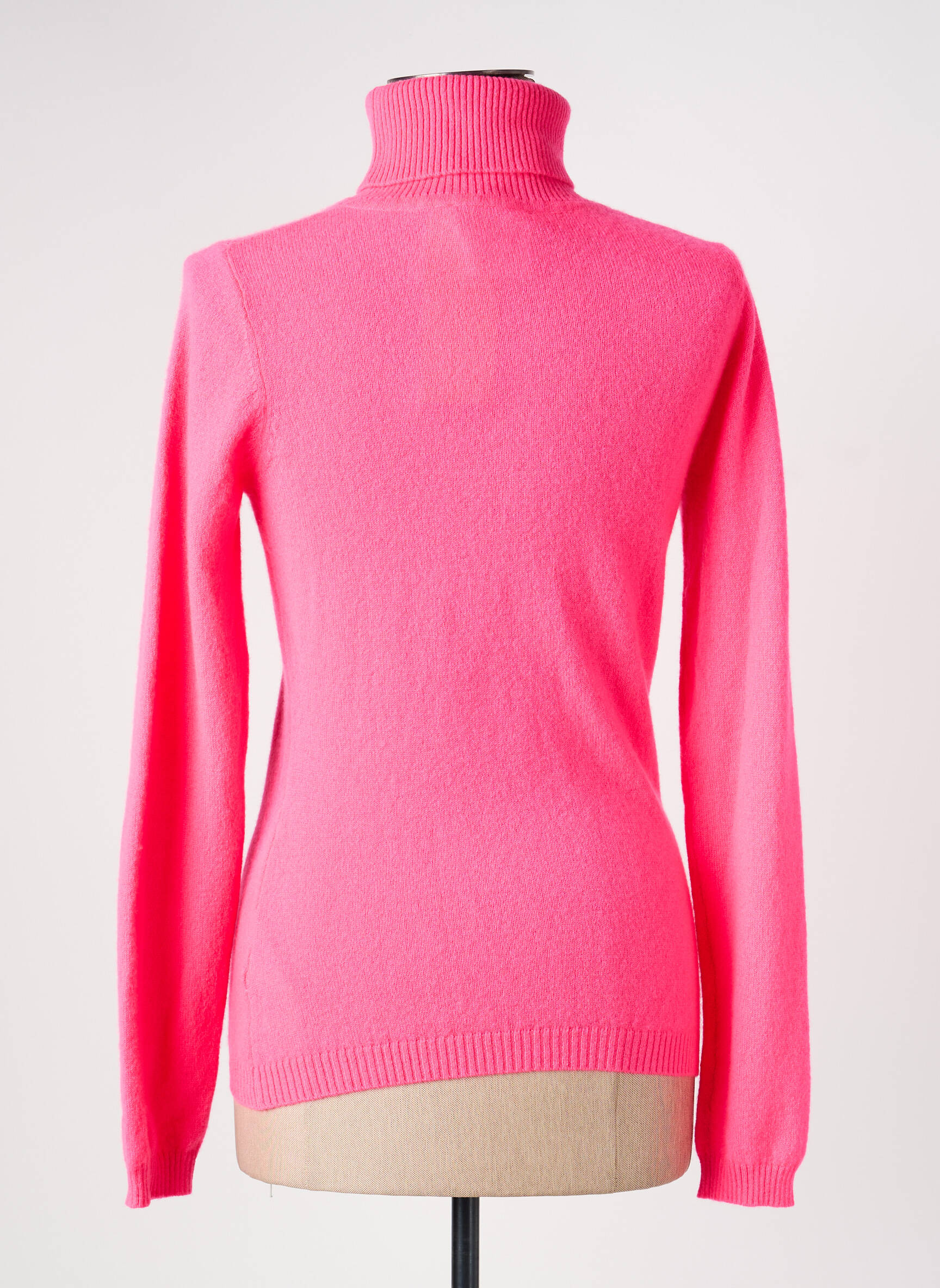 Megztinis su aukštu kaklu tamprumas ilgos rankovės rožinė ABSOLUT CASHMERE moteris