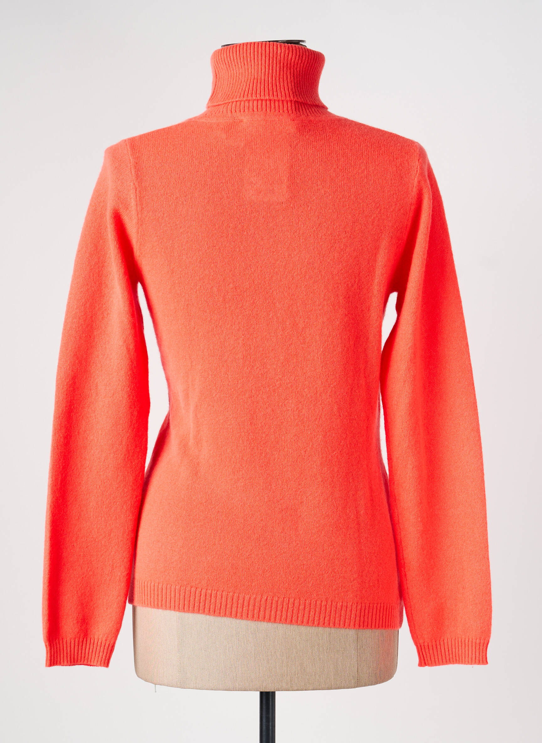 Megztinis su aukštu kaklu tamprumas ilgos rankovės oranžinė ABSOLUT CASHMERE moteris