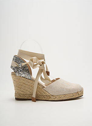 Espadrilės šnervių uždarymas kulnas nuo 7 iki 9 cm sidabrinė ESCADRILLE moteris