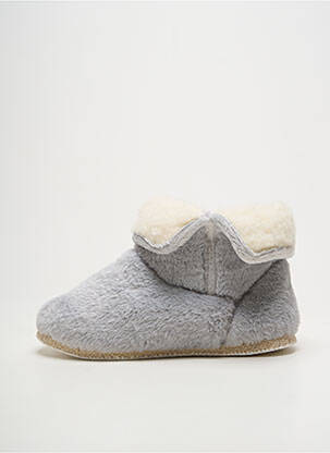Bateliai/pantofliai apvalus mygtukas plokščias kulnas iki 3 cm pilka CHAUSSE MOUTON moteris