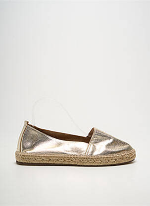 Espadrilės satino audinys plokščias kulnas iki 3 cm auksas ESCADRILLE moteris