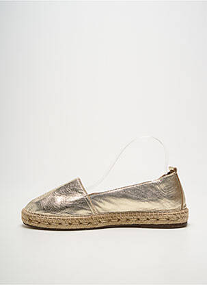 Espadrilės satino audinys plokščias kulnas iki 3 cm auksas ESCADRILLE moteris