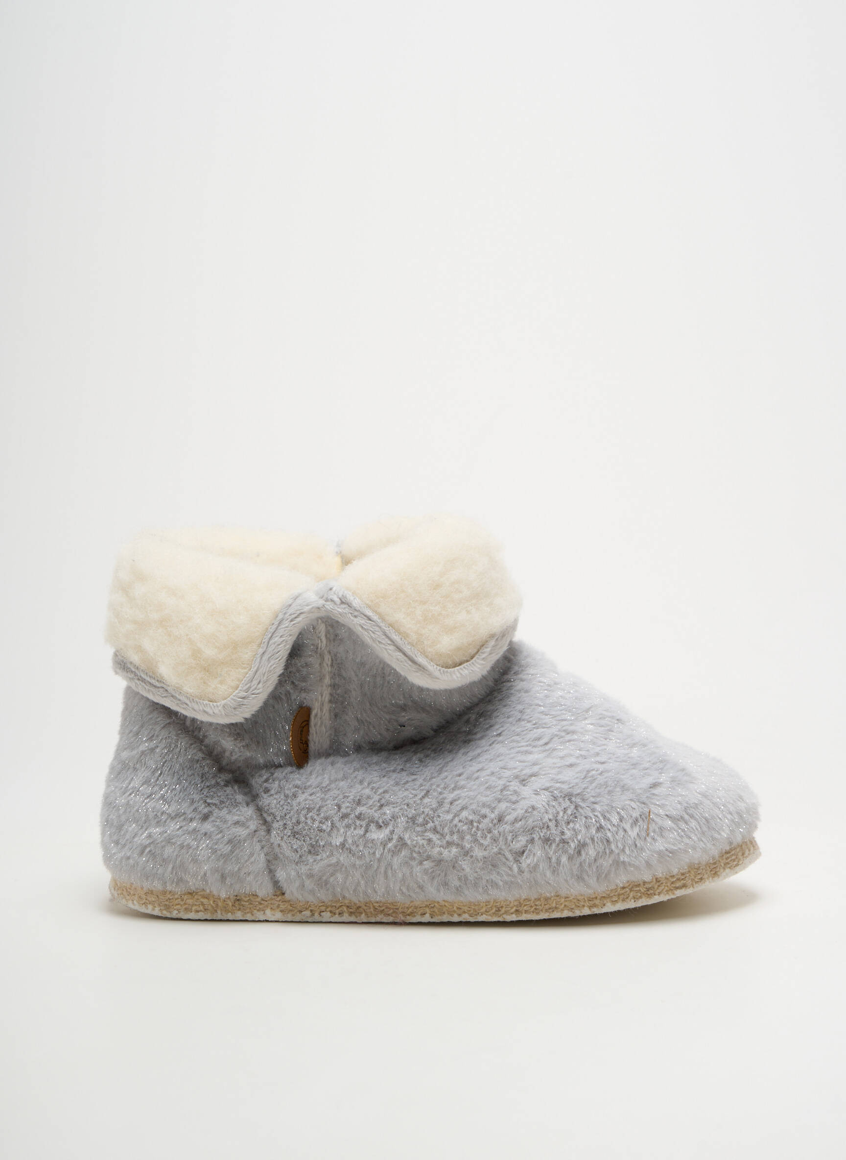 Bateliai/pantofliai apvalus mygtukas plokščias kulnas iki 3 cm pilka CHAUSSE MOUTON moteris