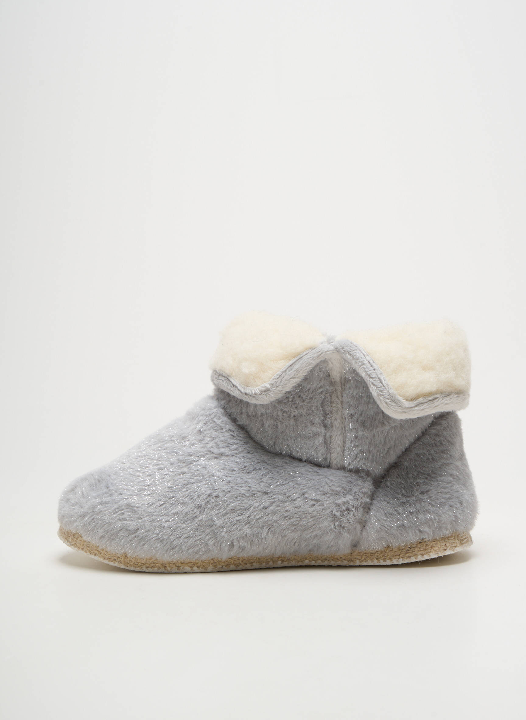 Bateliai/pantofliai apvalus mygtukas plokščias kulnas iki 3 cm pilka CHAUSSE MOUTON moteris