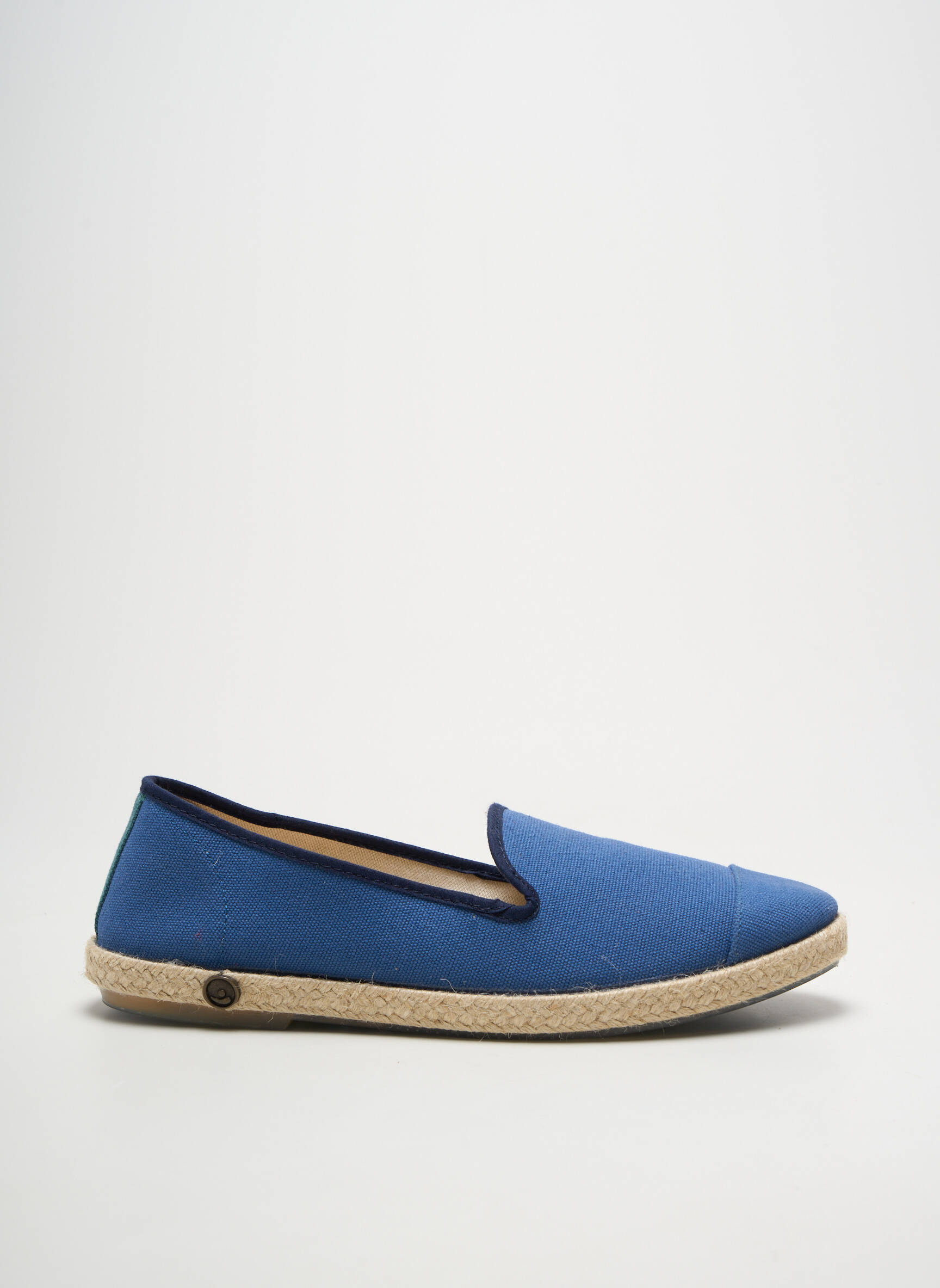 Espadrilės apvalus mygtukas plokščias kulnas iki 3 cm mėlyna ANGARDE moteris