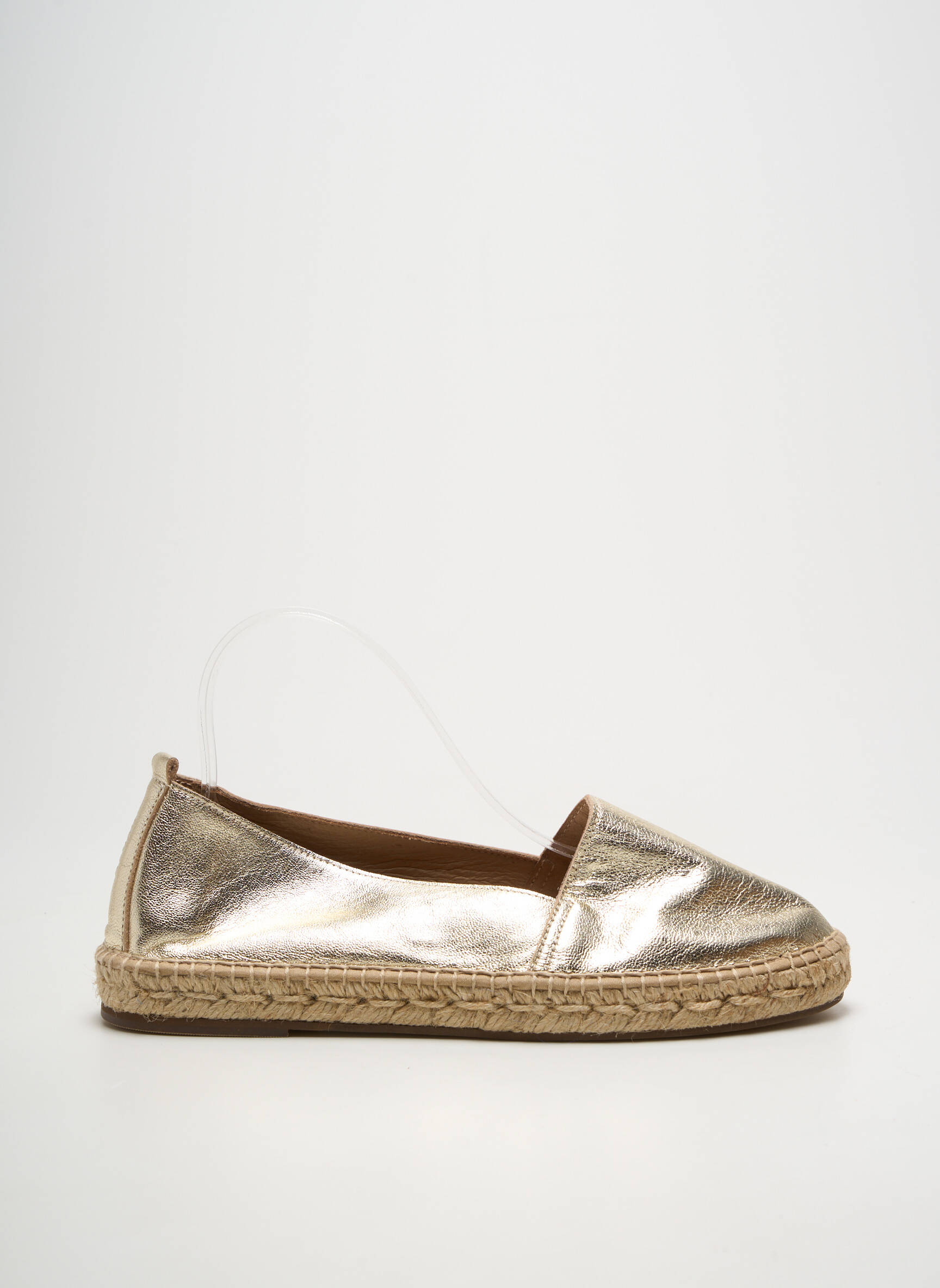 Espadrilės satino audinys plokščias kulnas iki 3 cm auksas ESCADRILLE moteris