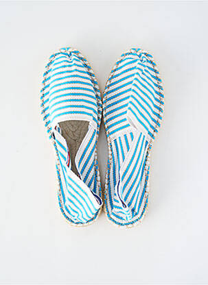 Espadrilės apvalus mygtukas plokščias kulnas iki 3 cm mėlyna PAYOTE moteris