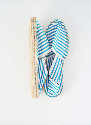 Espadrilės apvalus mygtukas plokščias kulnas iki 3 cm mėlyna PAYOTE moteris