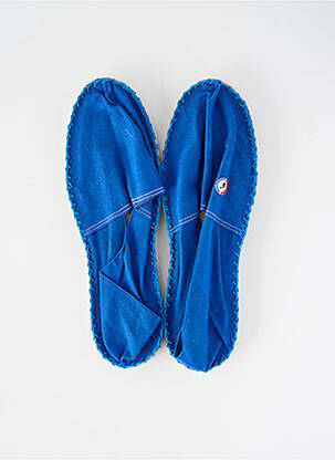 Espadrilės apvalus mygtukas plokščias kulnas iki 3 cm mėlyna LA PANTOUFLE À PÉPÈRE moteris