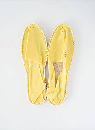 Espadrilės apvalus mygtukas plokščias kulnas iki 3 cm geltona LA PANTOUFLE À PÉPÈRE moteris