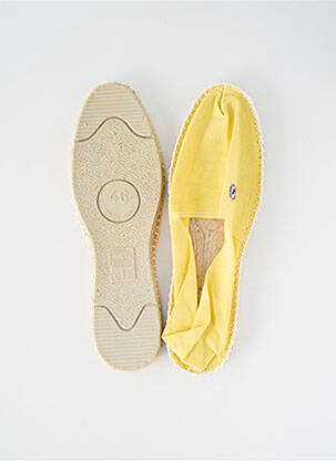 Espadrilės apvalus mygtukas plokščias kulnas iki 3 cm geltona LA PANTOUFLE À PÉPÈRE moteris