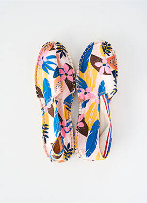 Espadrilės apvalus mygtukas plokščias kulnas iki 3 cm baltas PAYOTE moteris