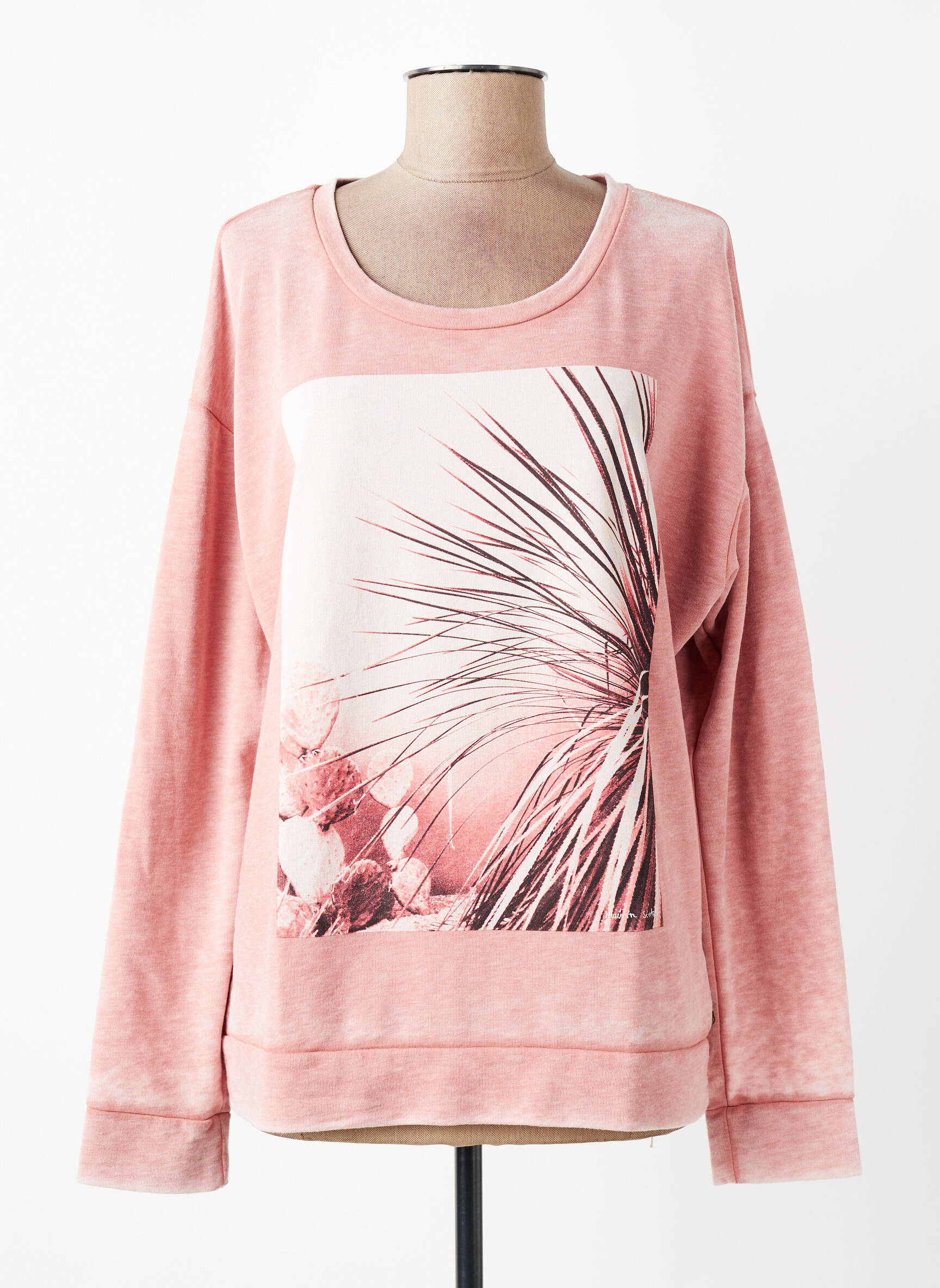 Mikroskopas tamprumas ilgos rankovės rožinė MAISON SCOTCH moteris