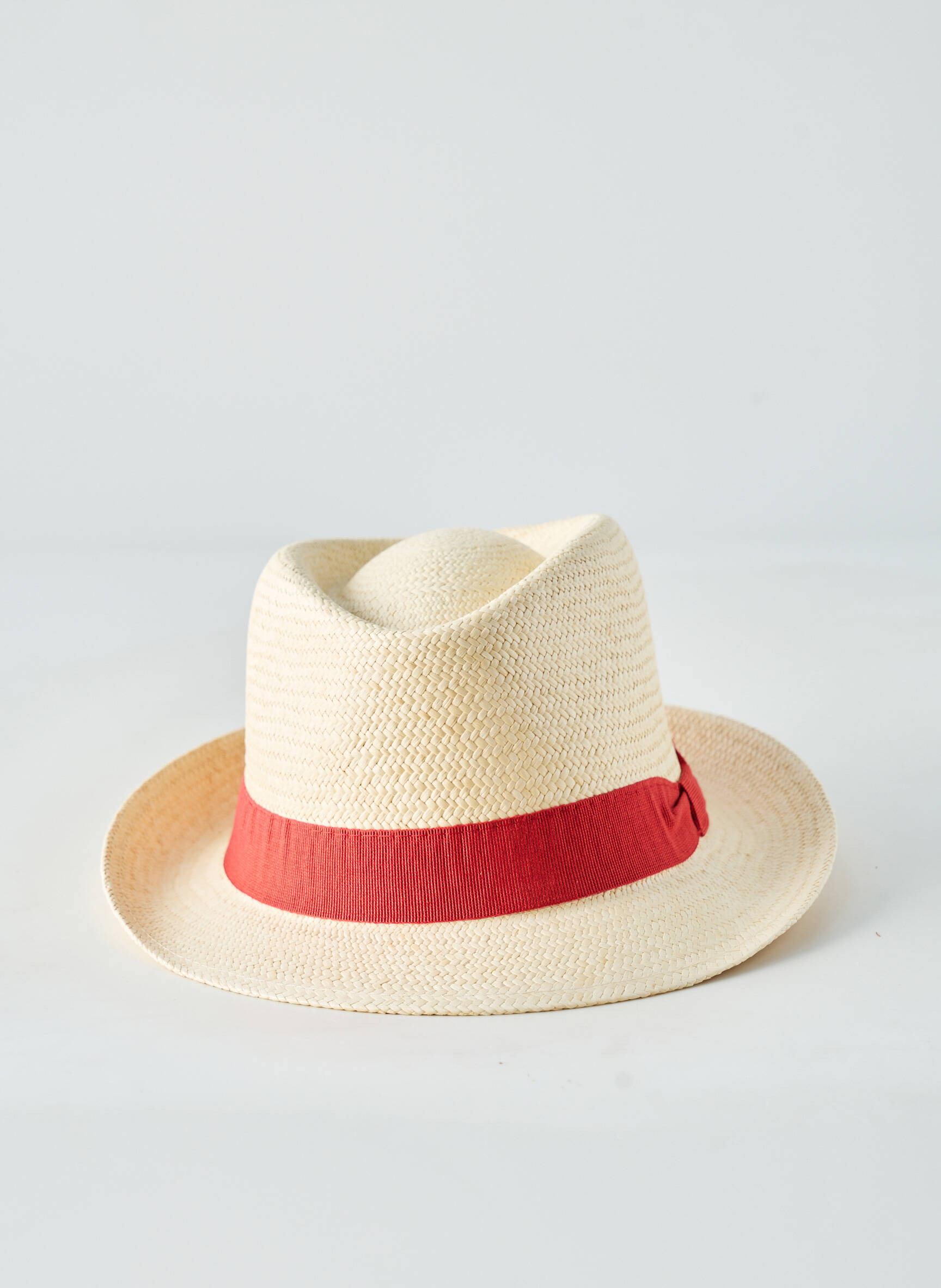 Skrybėlė šiaudinio skrybėlės forma raudona PANAMA HAT moteris