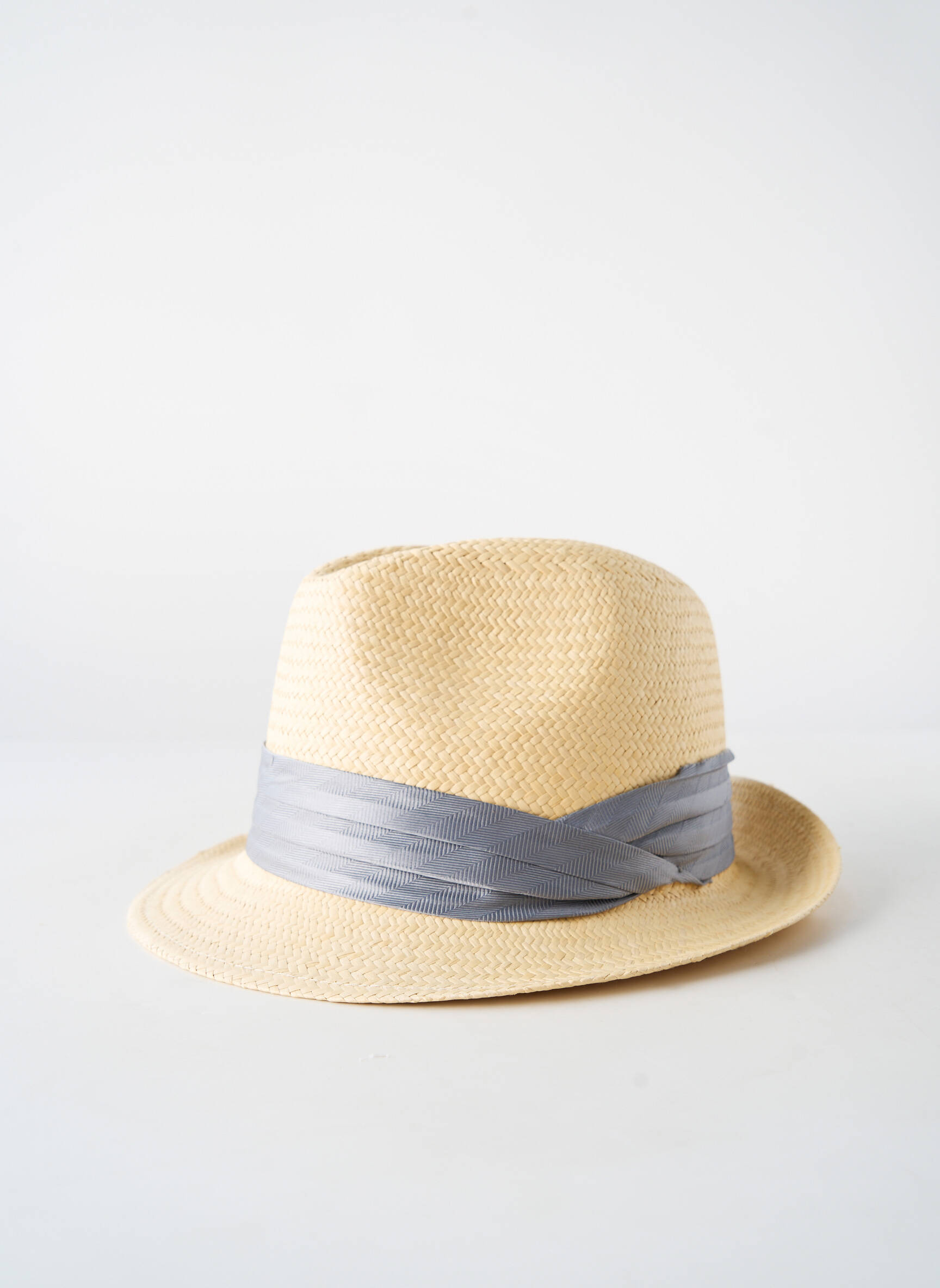 Skrybėlė šiaudinio skrybėlės forma pilka PANAMA HAT moteris