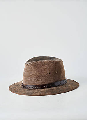 Skrybėlė persiko odos audinys rudas AUSSIE APPAREL vyras