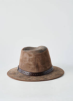 Skrybėlė persiko odos audinys rudas AUSSIE APPAREL vyras