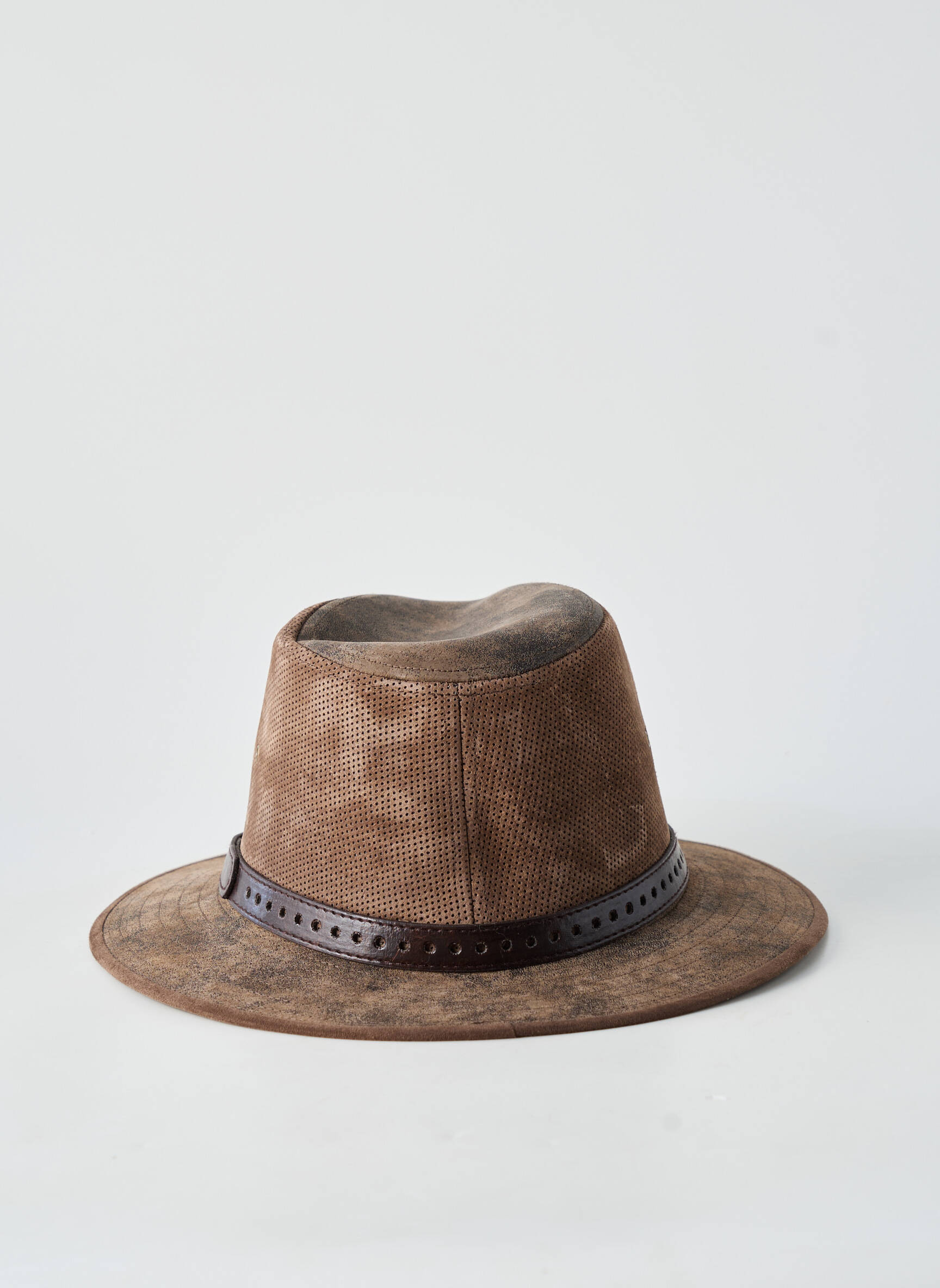 Skrybėlė persiko odos audinys rudas AUSSIE APPAREL vyras