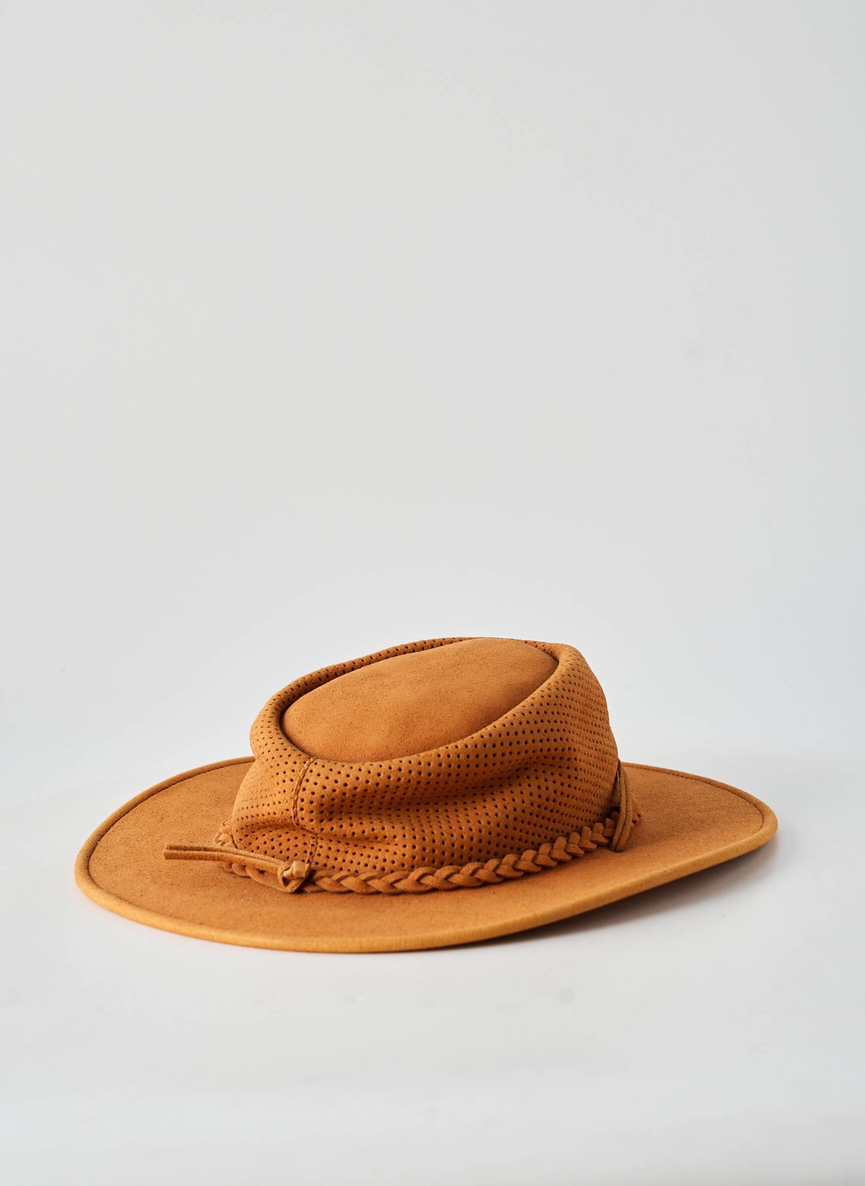 Skrybėlė persiko odos audinys rudas AUSSIE APPAREL vyras
