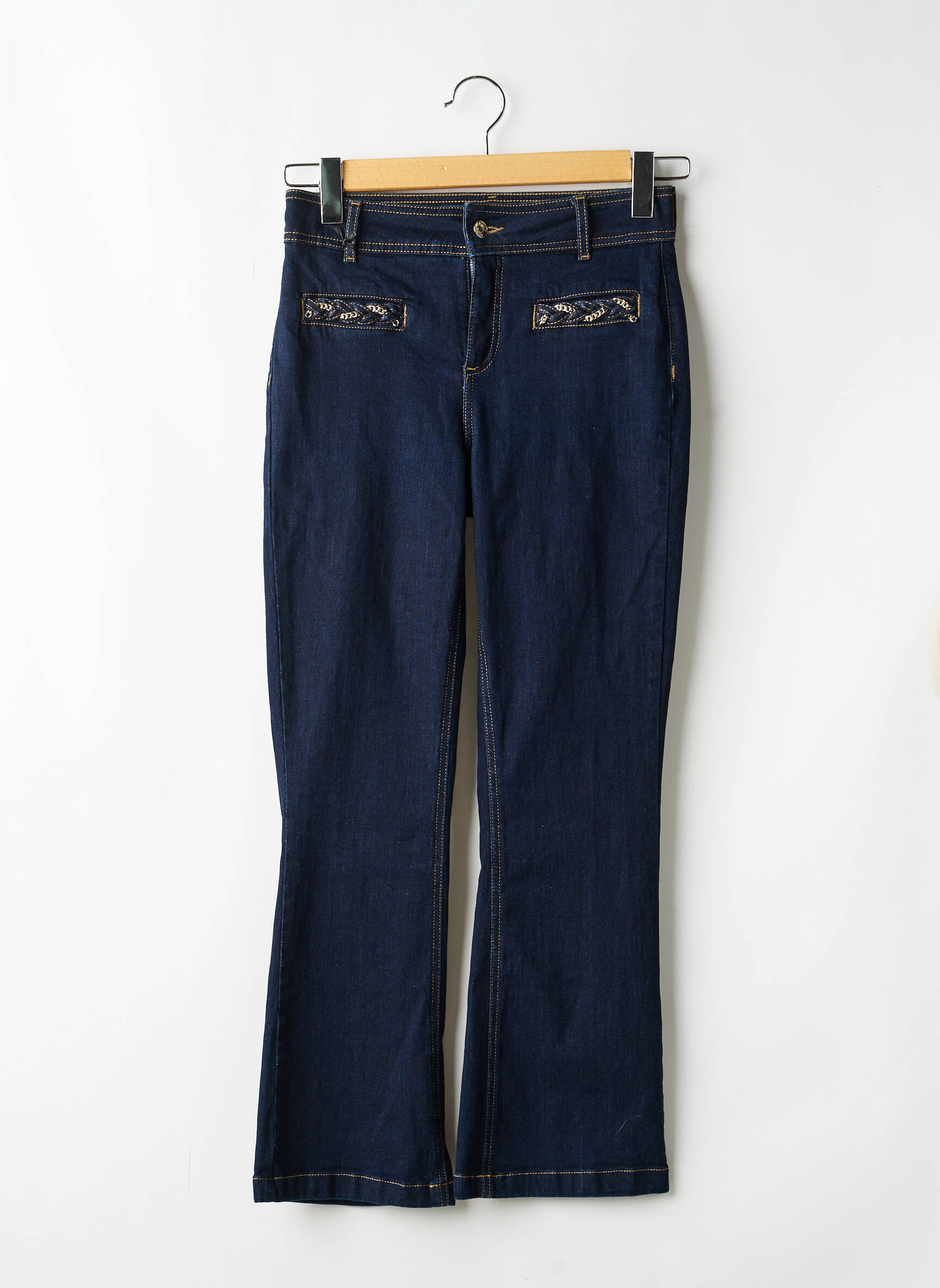 Bootcut džinsai aukšta talija aukšta talija mėlyna LIU JO moteris
