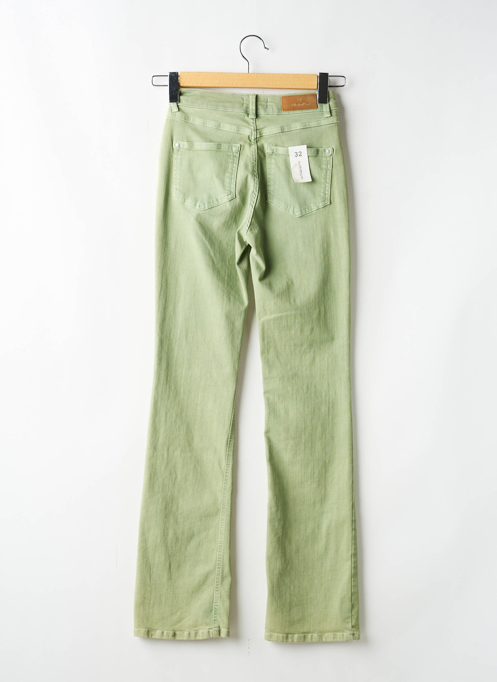 Bootcut džinsai aukšta talija aukšta talija žalias SUMMUN moteris