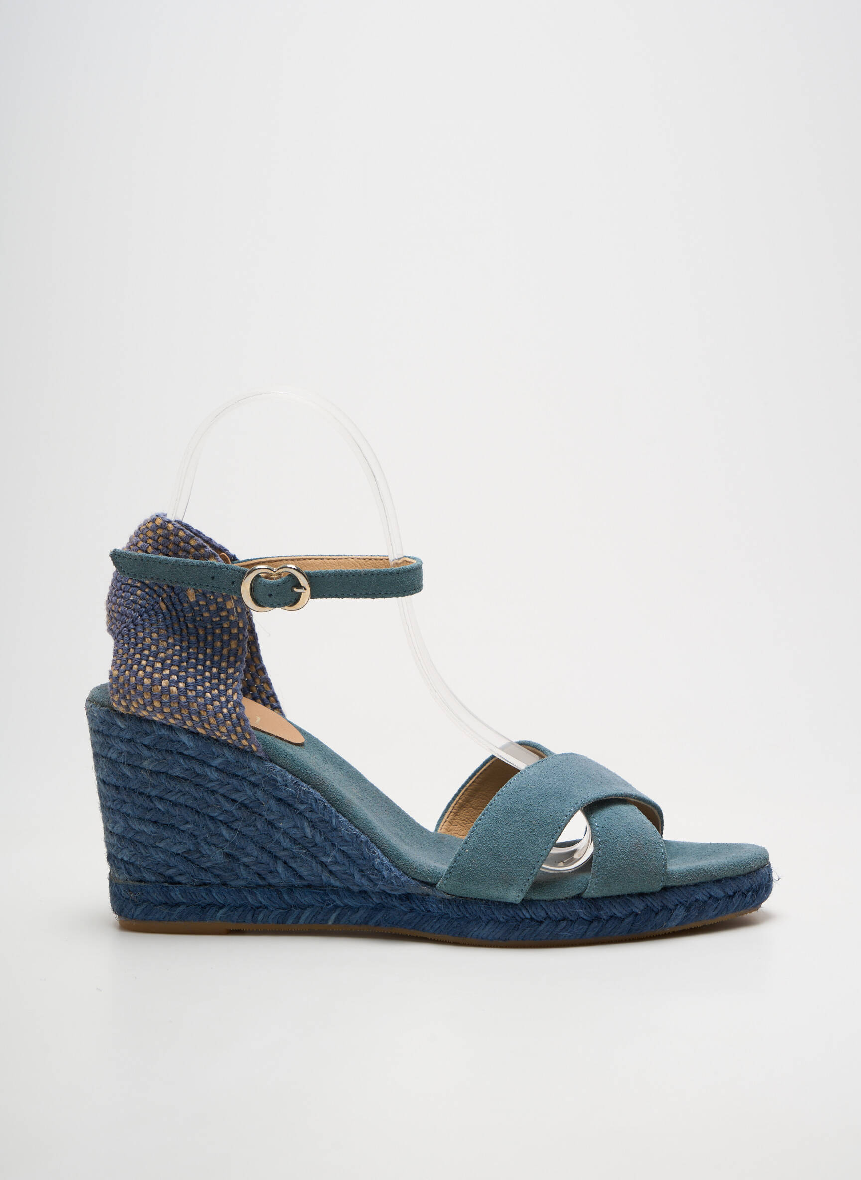 Espadrilės užsegimas su kaklo detalėmis kulnas nuo 7 iki 9 cm mėlyna MAYPOL moteris