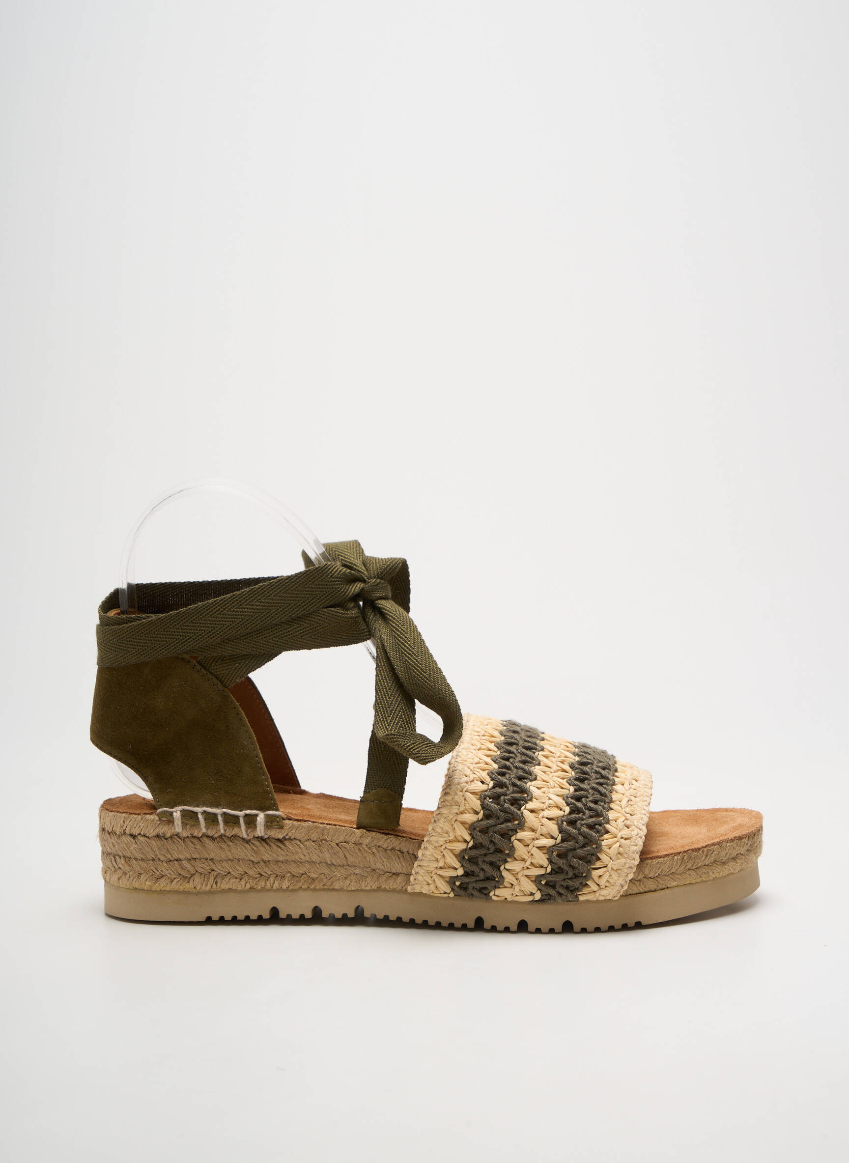 Espadrilės šnervių uždarymas kulnas nuo 4 iki 6 cm žalias UNISA moteris
