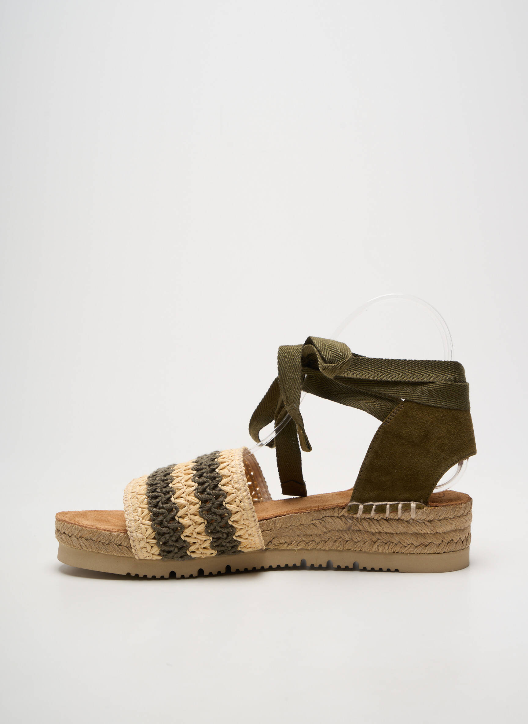 Espadrilės šnervių uždarymas kulnas nuo 4 iki 6 cm žalias UNISA moteris