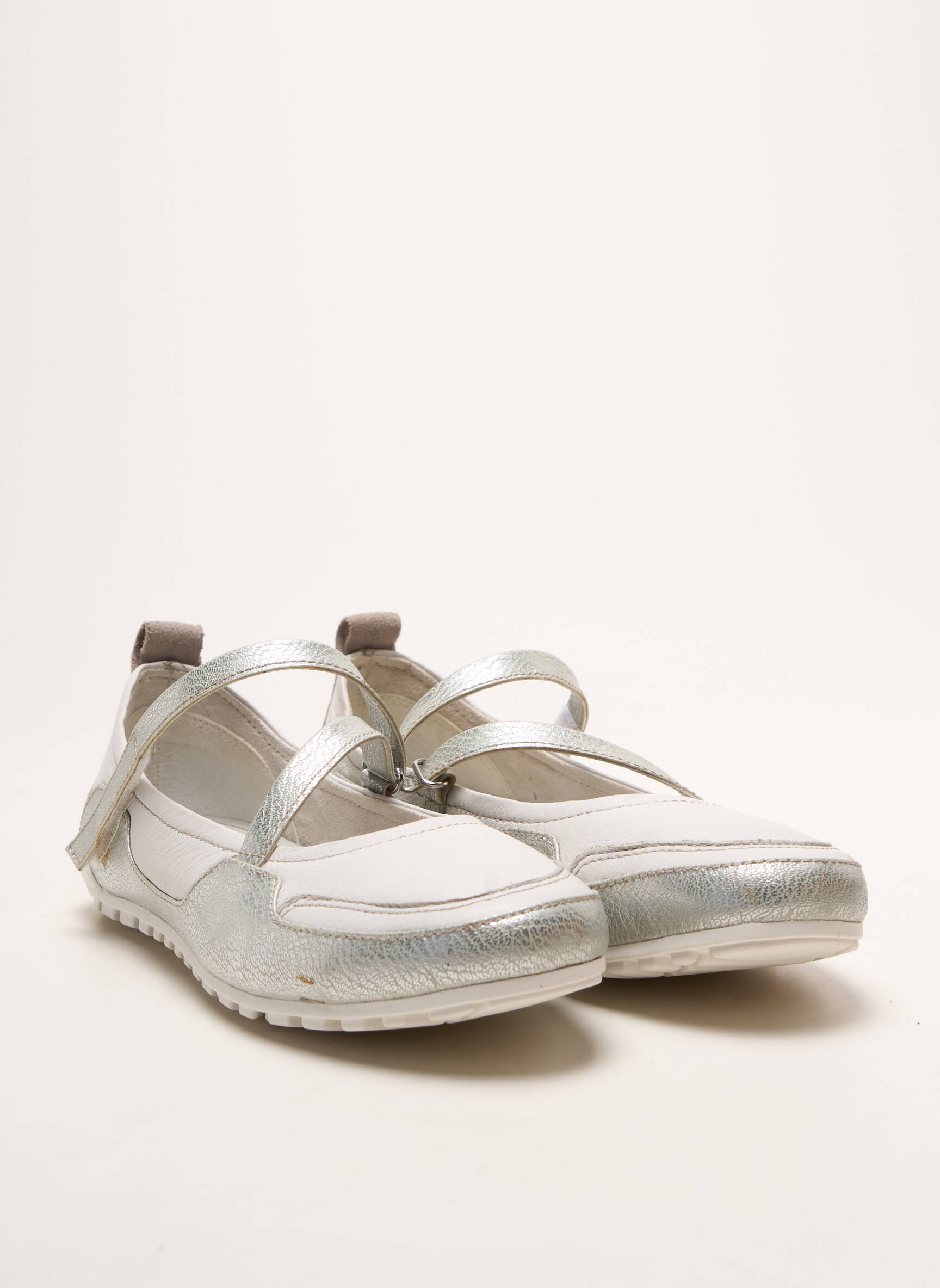 Balerinos velcro užsegimas plokščias kulnas iki 3 cm sidabrinė TAMARIS moteris