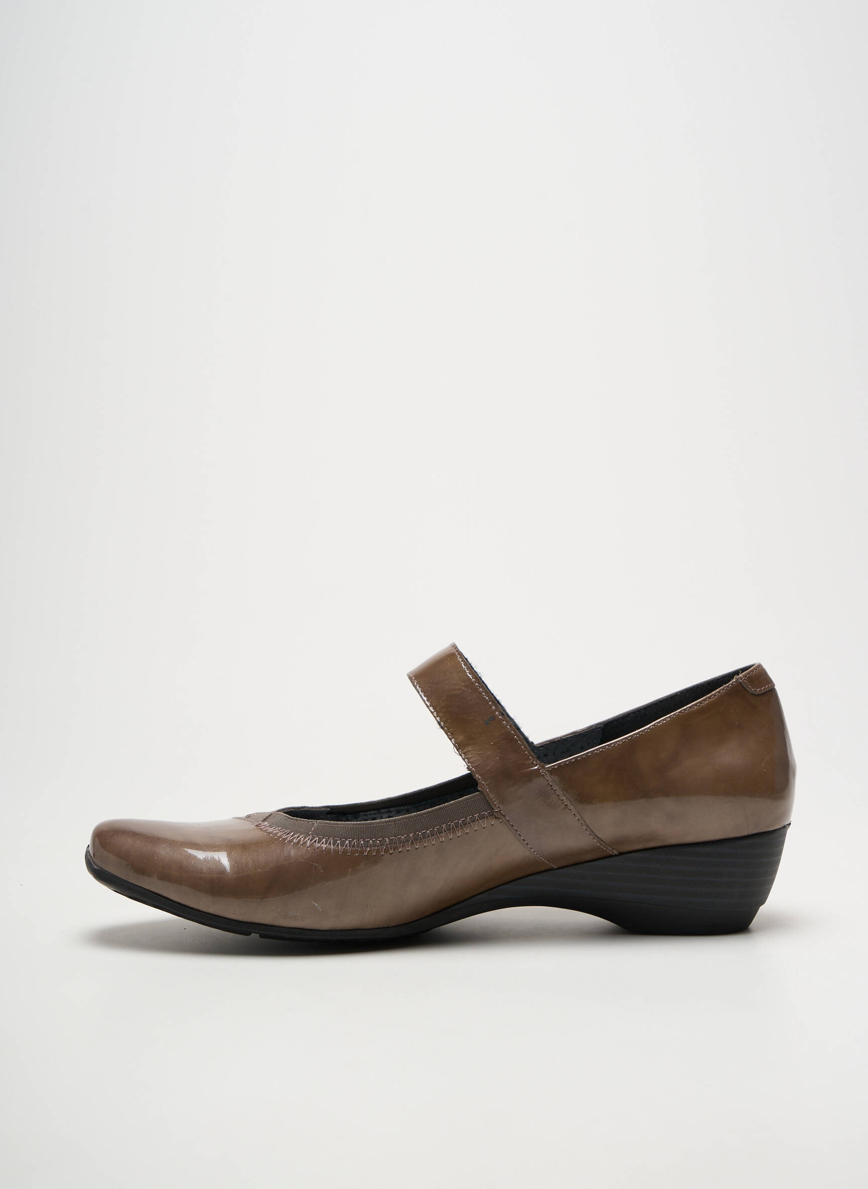 Balerinos velcro užsegimas kulnas nuo 4 iki 6 cm rudas GEO-REINO moteris