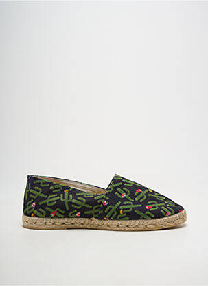 Espadrilės apvalus mygtukas plokščias kulnas iki 3 cm juodas LA MAISON DE L'ESPADRILLE moteris