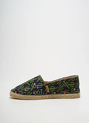 Espadrilės apvalus mygtukas plokščias kulnas iki 3 cm juodas LA MAISON DE L'ESPADRILLE moteris