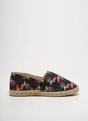 Espadrilės apvalus mygtukas plokščias kulnas iki 3 cm juodas LA MAISON DE L'ESPADRILLE moteris