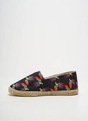 Espadrilės apvalus mygtukas plokščias kulnas iki 3 cm juodas LA MAISON DE L'ESPADRILLE moteris