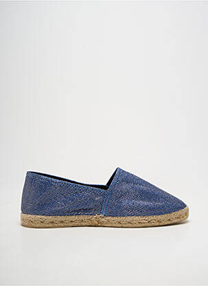 Espadrilės satino audinys plokščias kulnas iki 3 cm mėlyna LA MAISON DE L'ESPADRILLE moteris