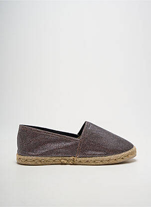 Espadrilės satino audinys plokščias kulnas iki 3 cm sidabrinė LA MAISON DE L'ESPADRILLE moteris