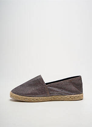 Espadrilės satino audinys plokščias kulnas iki 3 cm sidabrinė LA MAISON DE L'ESPADRILLE moteris