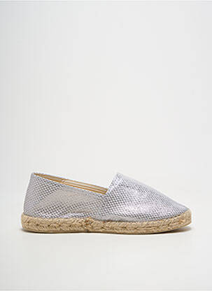 Espadrilės apvalus mygtukas plokščias kulnas iki 3 cm sidabrinė LA MAISON DE L'ESPADRILLE moteris