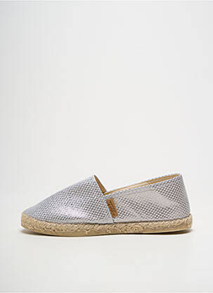 Espadrilės apvalus mygtukas plokščias kulnas iki 3 cm sidabrinė LA MAISON DE L'ESPADRILLE moteris