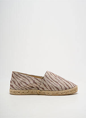 Espadrilės satino audinys plokščias kulnas iki 3 cm bežinis LA MAISON DE L'ESPADRILLE moteris