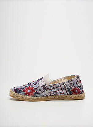 Espadrilės apvalus mygtukas plokščias kulnas iki 3 cm raudona LA MAISON DE L'ESPADRILLE moteris