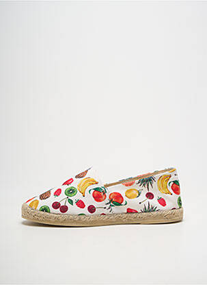 Espadrilės apvalus mygtukas plokščias kulnas iki 3 cm baltas LA MAISON DE L'ESPADRILLE moteris