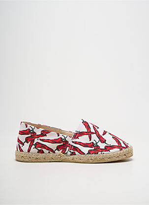 Espadrilės apvalus mygtukas plokščias kulnas iki 3 cm baltas LA MAISON DE L'ESPADRILLE moteris